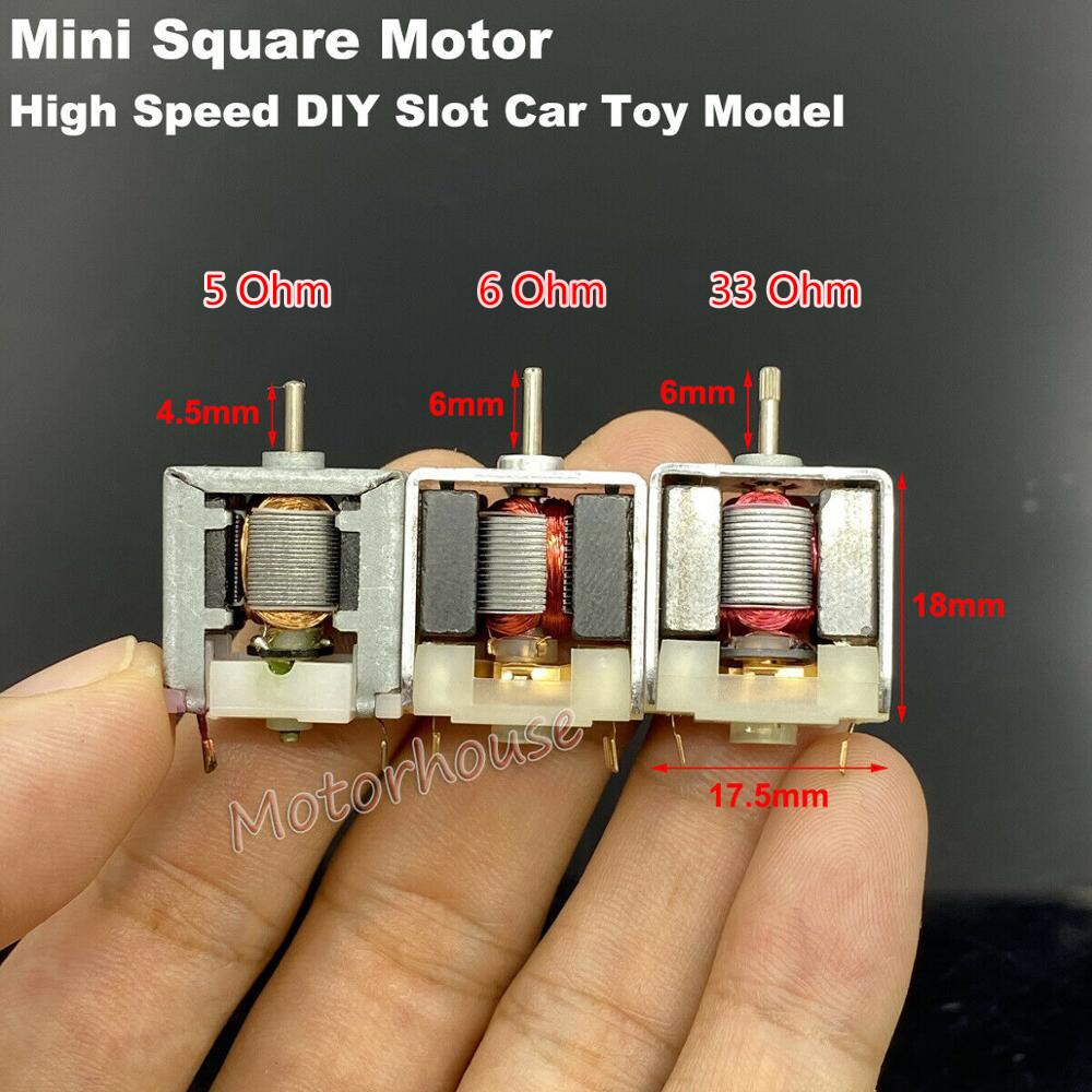 020 Micro DC Motor Mini 18mm Square Motor DC 3V 4.5V 6V 9V 12V High Speed Electric motor DIY Slot car