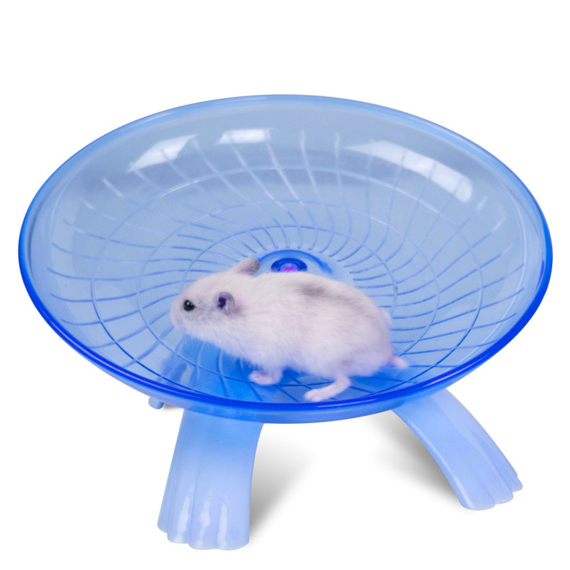 Roda de corrida para hamster de animais de estimação, disco voador mudo, eixo de aço, brinquedos, gaiola, acessórios para hamster de animais pequenos
