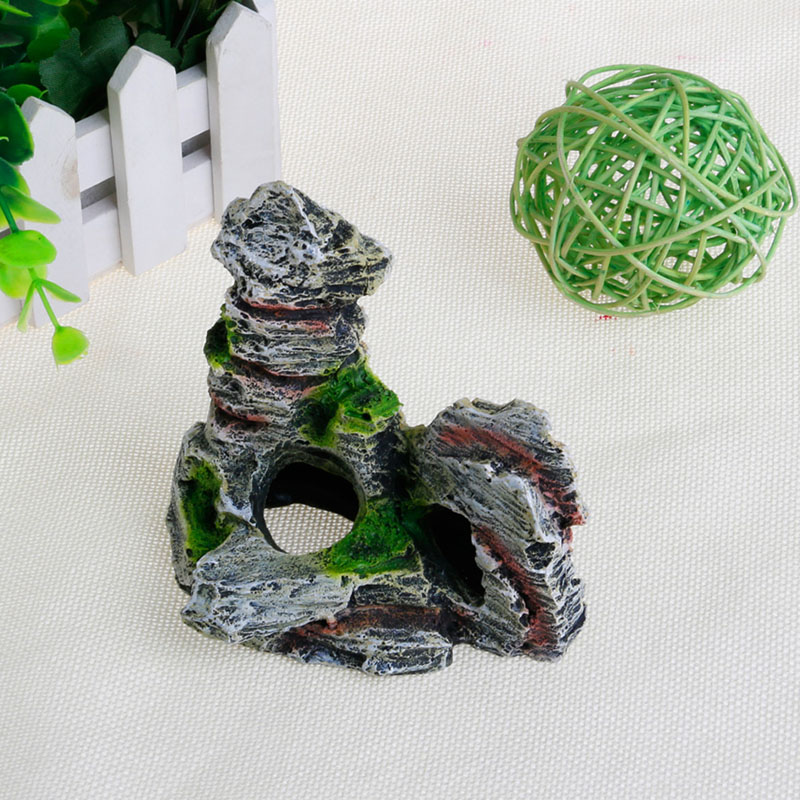 Berg Aussicht Aquarium Felsen Höhle Baum Brücke Aquarium Ornament Dekoration Dekor