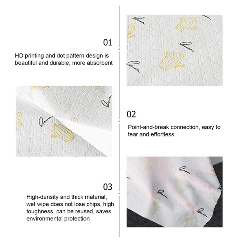 Schoonmaakdoek 1 rol keukenpapier antiaanbak olie water doekje washandje schoonmaakdoekje keukendoek wegwerp olie schoonmaakdoekje 2