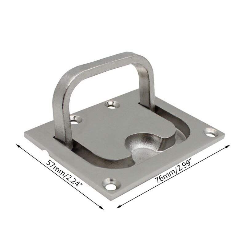 Deck Cover Handle Lifting Stainless Steel Square Floor Lock Ring Floor Buckle 11UA