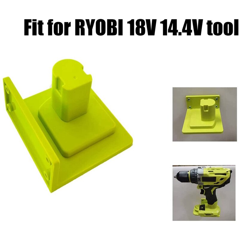 Soporte de herramientas para taladro Ryobi de 18V, colgador, lote de 4, verde, 4 paquetes