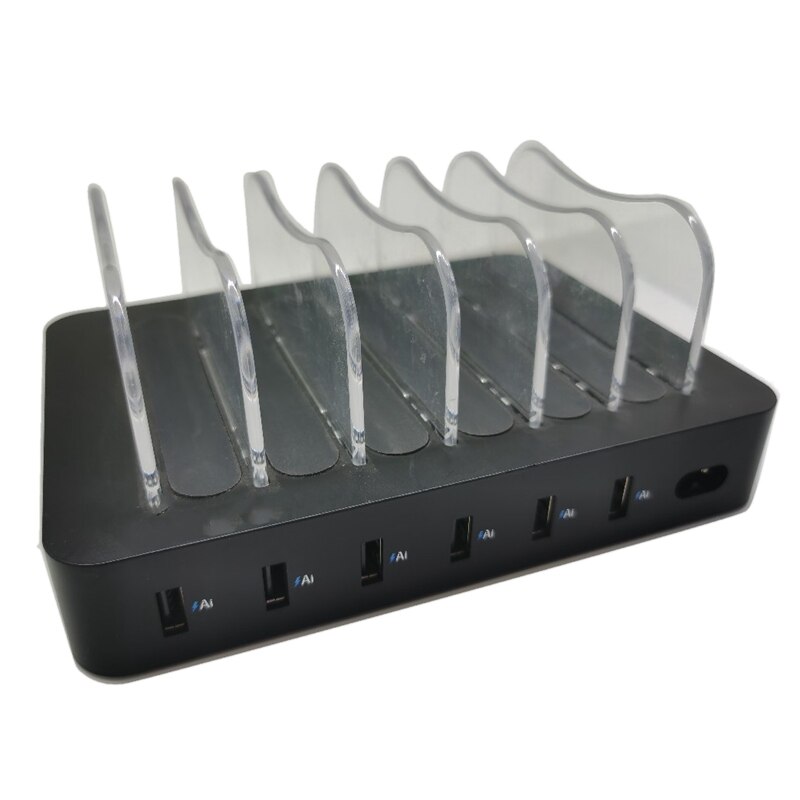 Multifunctional and Durable 6 Port USB Desktop Charging Station Suitable for Office Use (US Plug)