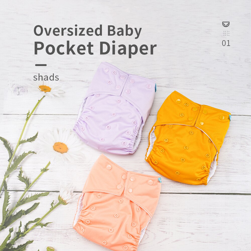 Happyflute Ecological Diapers Washable Reusable Baby Panties Toddler Cloth Diaper Fit 8-20kg Baby