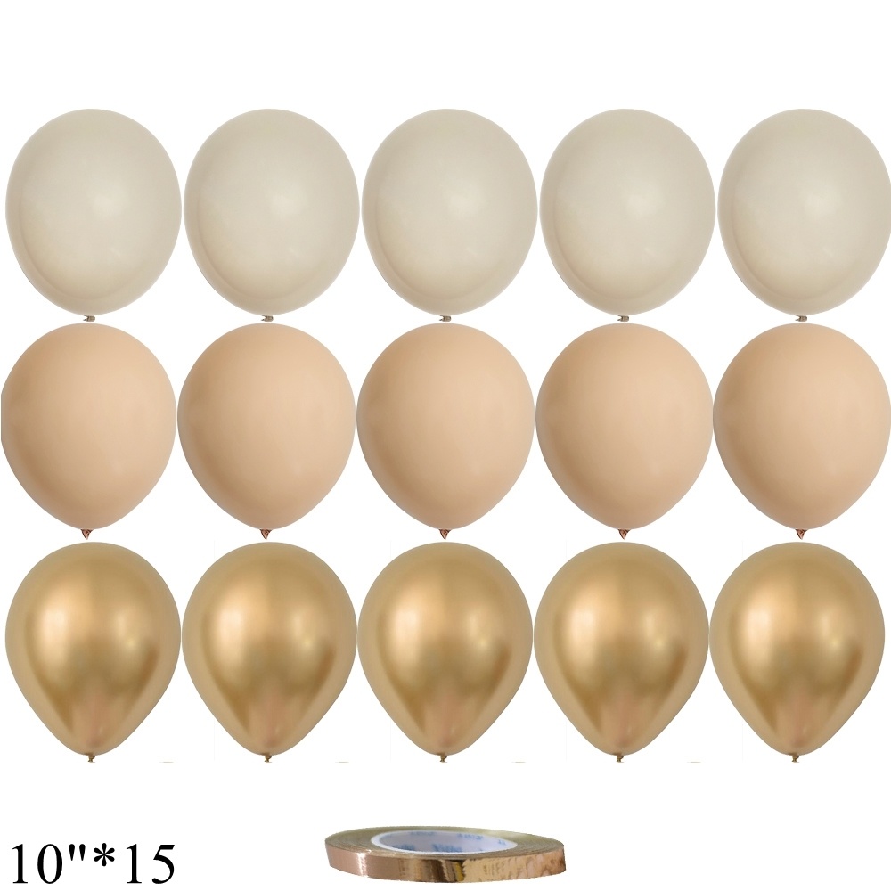 15/20PCS 10inch Balloons Vintage Retro Khaki Caramel Balloon Set for Wedding Anniversary Birthday Party Decoration DIY Supplies: Chocolate