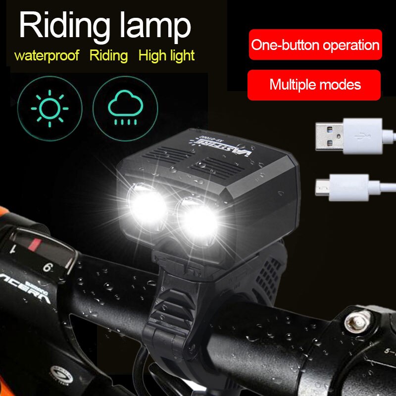 Waterdichte Usb Koplamp Fiets Lamp 2x Xm T6 Led Fi Grandado 5770