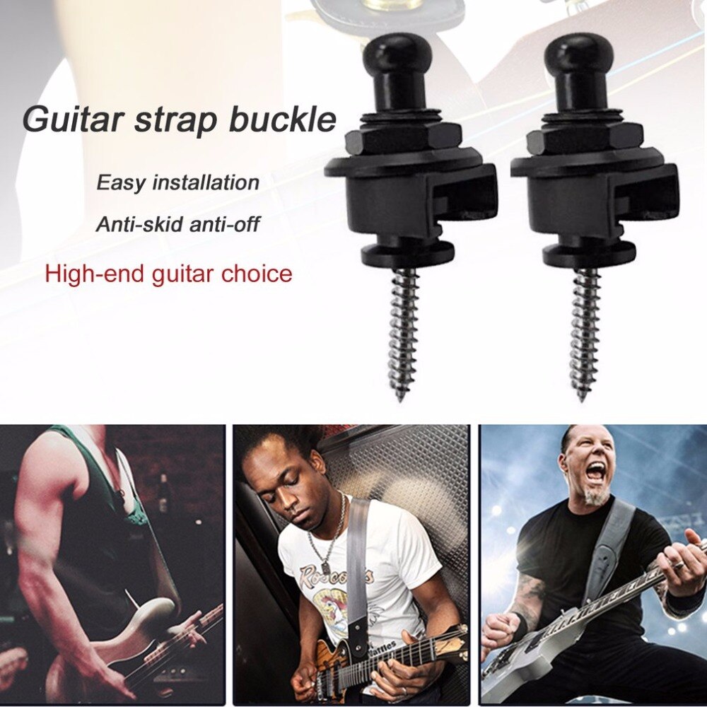 Guitar Bass Schaller Strap Buckle Locks Buttons Round Head Guitar Accessory Chrome Locking Machine Tuners