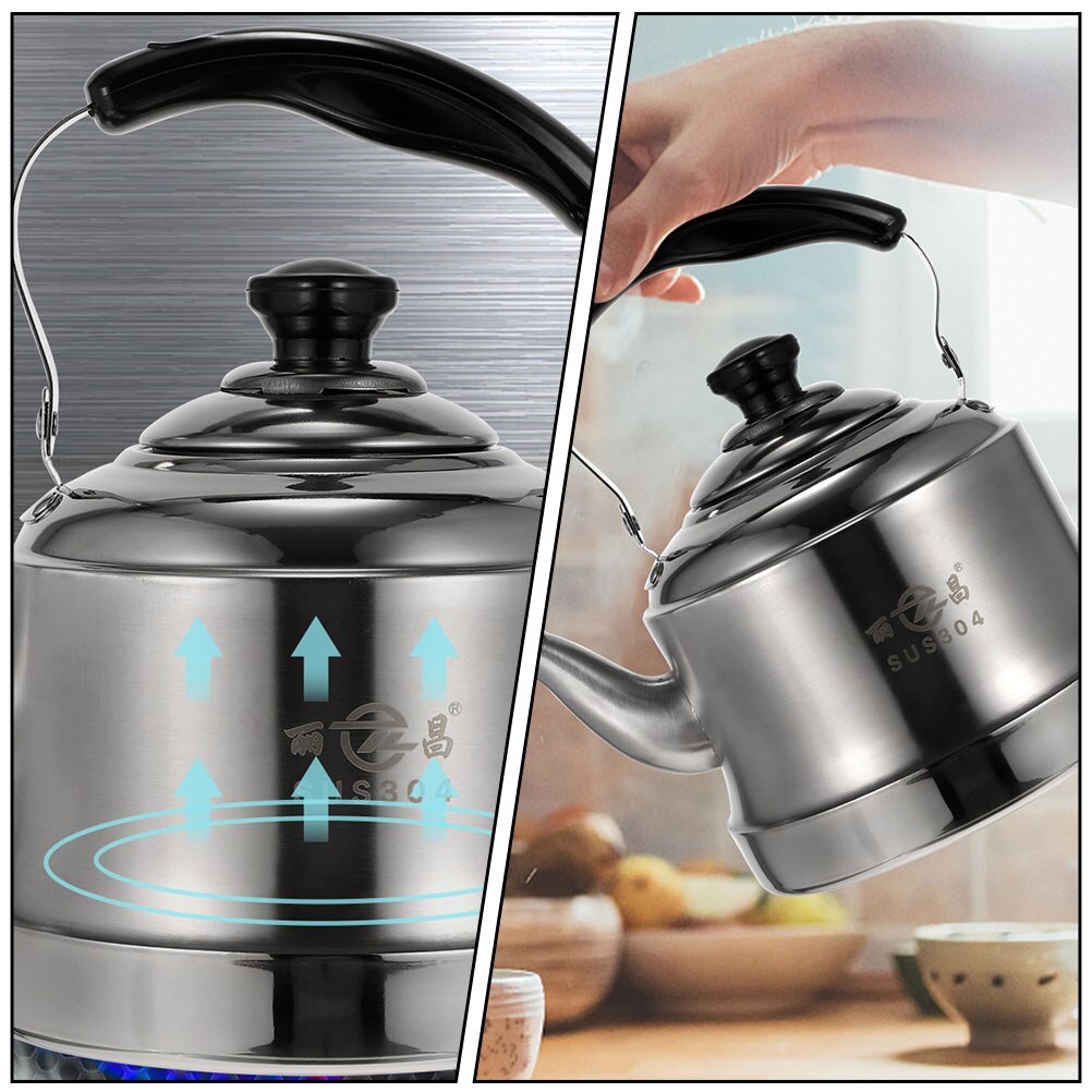 1Pc Duurzaam Roestvrijstalen Ketel Praktische Thuis Fluitketel Met Handvat