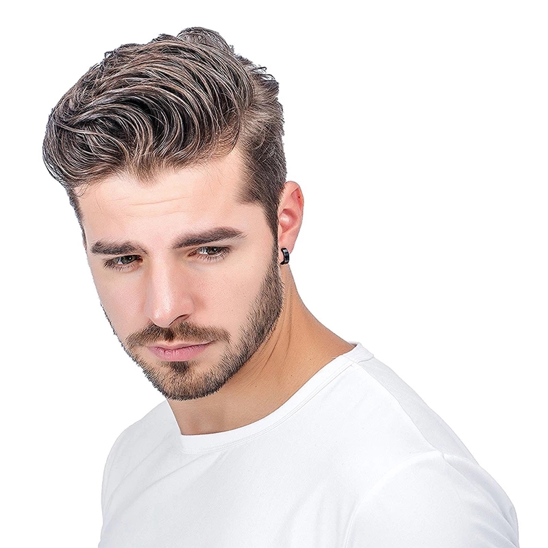Wkoud 8 Pairs Rvs Punk Stud Oorbellen Voor Mannen Vrouwen Populaire Driehoek Kruis Klinknagel Oorbellen Scharnierende Hanger Ring Pierce