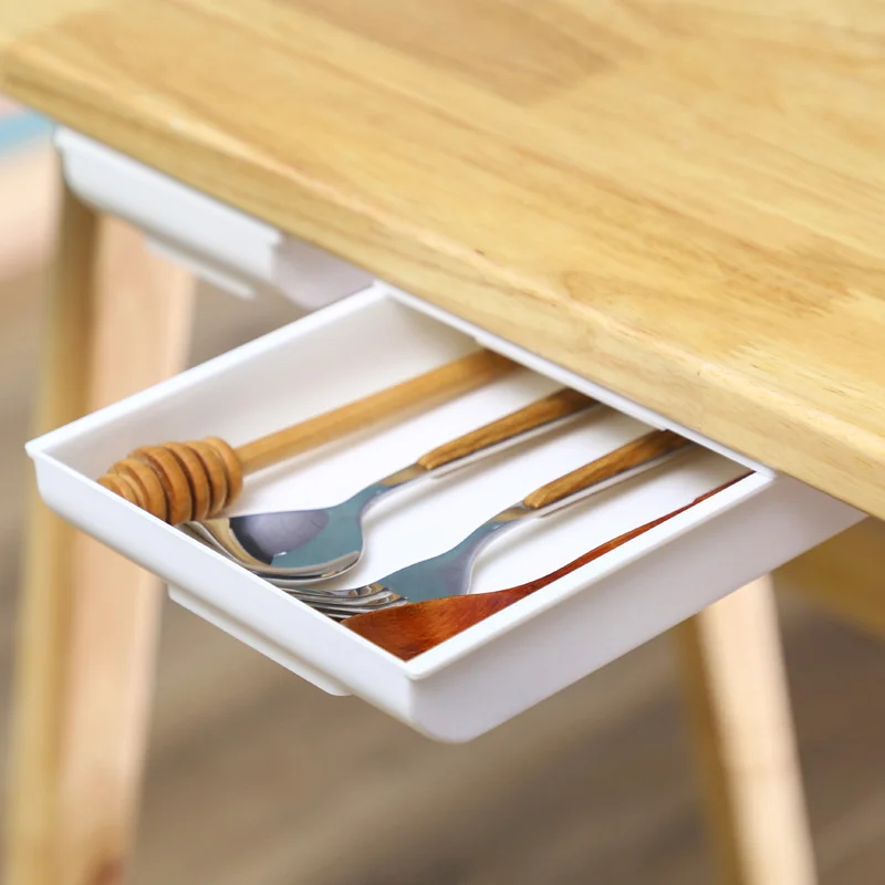 selbst Stock Bleistift ablage Schreibtisch Tisch Aufbewahrung schublade Organizer Kasten unter Schreibtisch stehen selbst klebende Lagerung unter der Schublade
