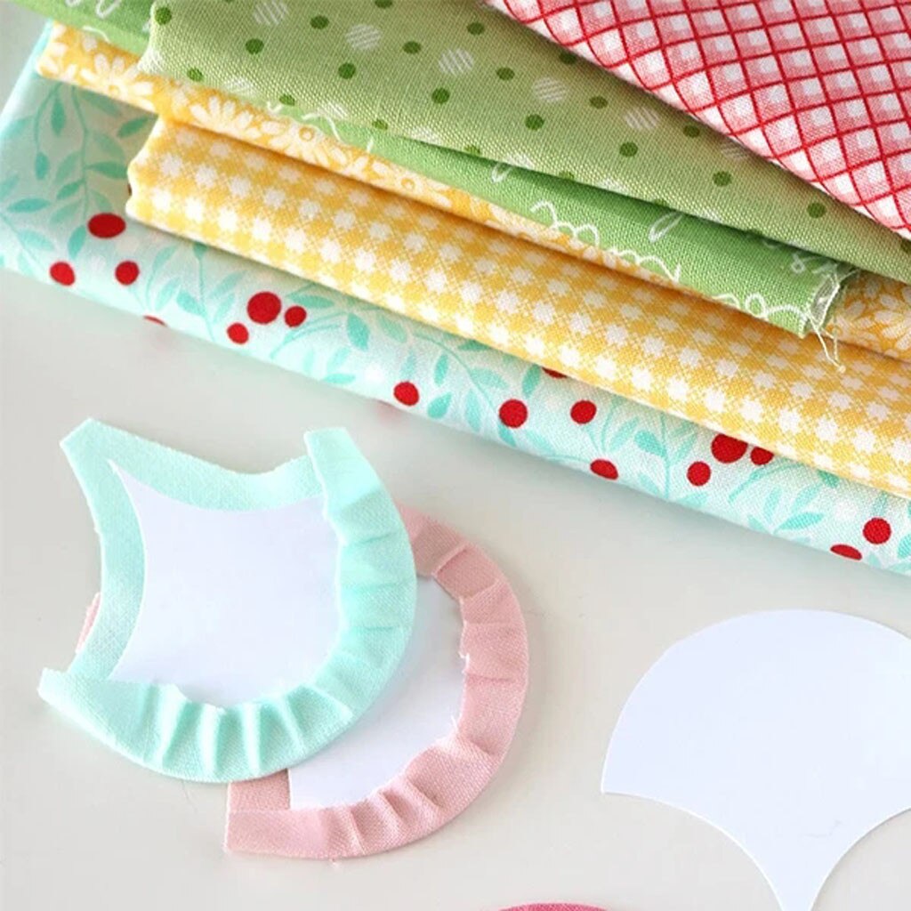 100pcs Flower Paper Templates Piecing Patchwork Template Paper Plate Paper Mold For Diy Sewing Quilting Diy Patchwork Tools #J20