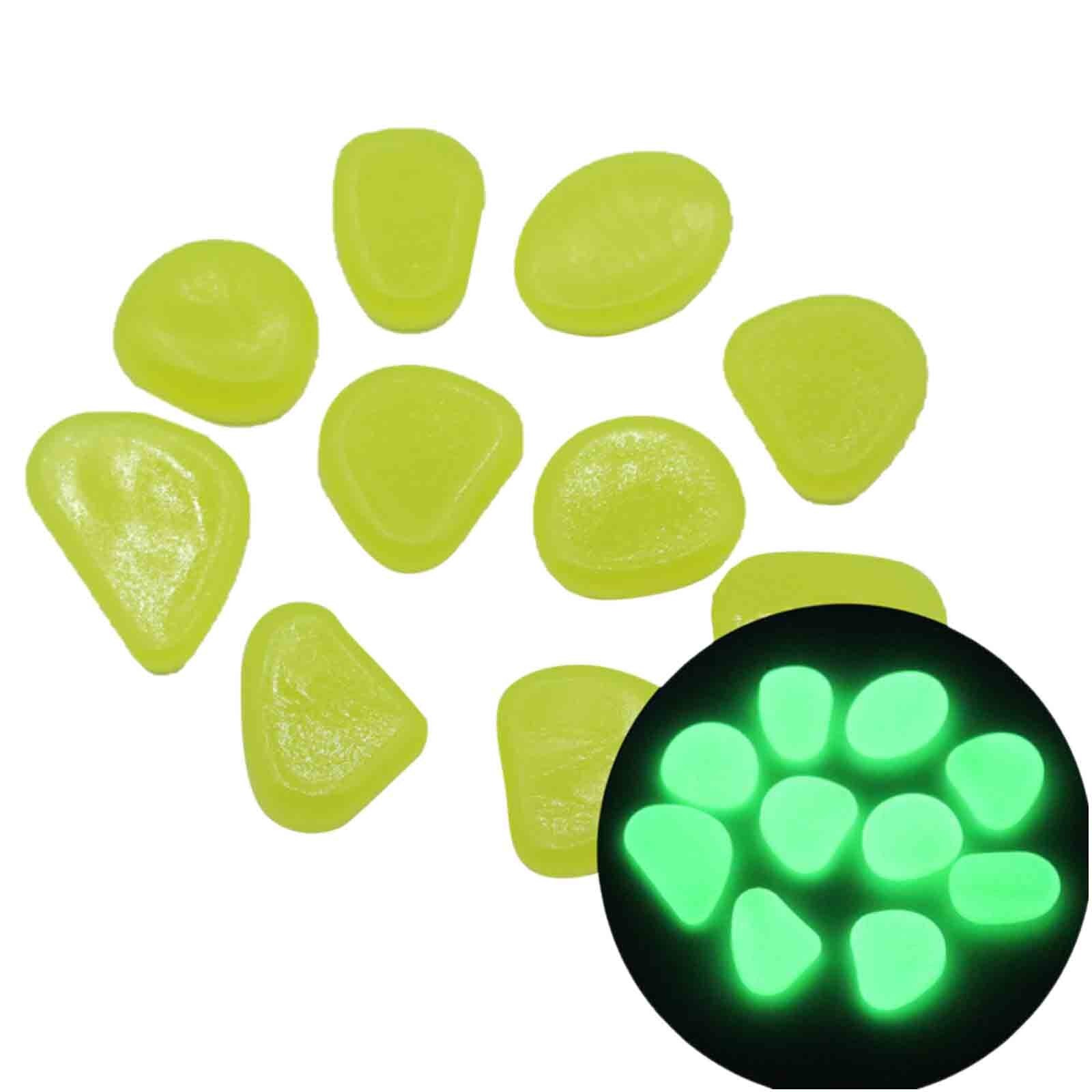 Glow in The Dark Pebbles Luminous Stones Rocks For Garden Glowing Aquariums Fish Tank Walkways Path Patio Lawn Decor 100PCS: D
