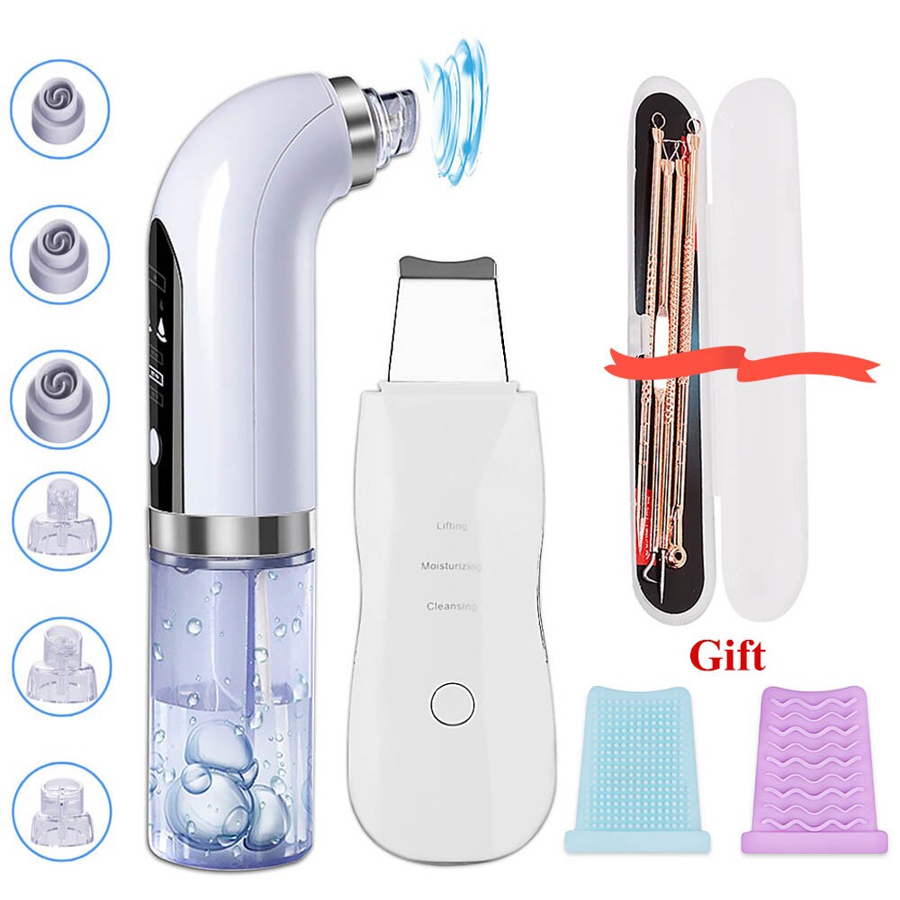 Rechargeable Skin Scrubber Bubble Blackhead Remover Pore Acne Pimple Removal Vacuum Suction Facial Beauty Products Skincare Tool: Default Title