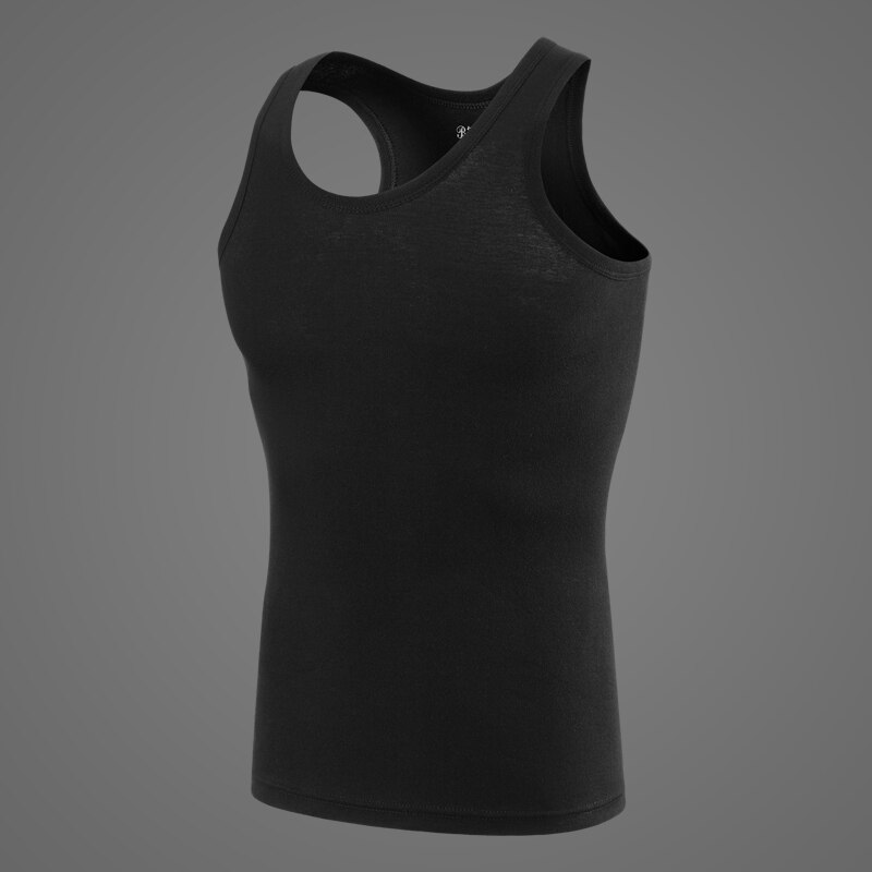 1/3/5 Piece Men's Cotton Sports Skinny Vest Teenagers Leisure Joker Sleeveless T Men's Fitness Training Simple Top: XXXL / black