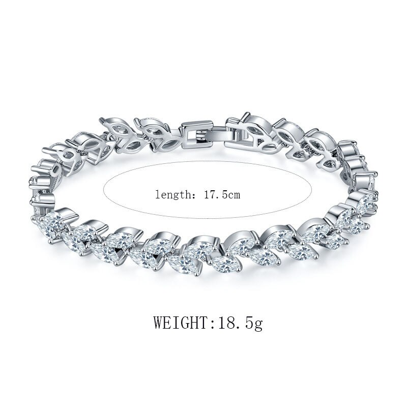 nueva brazalete de Plata de Ley 925 con hojas para mujer de aniversario joyería al por mayor Navidad S5878