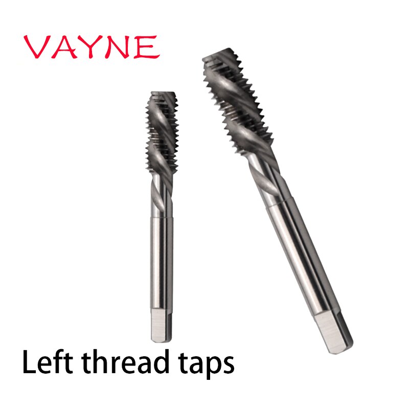HSSE Left Hand Fine Thread Spiral Fluted tap M3 M4 M5 M6 M7 M8 M9 M10 M12 X0.35L X0.75L X1.25L X1.5L Machine Screw Thread taps