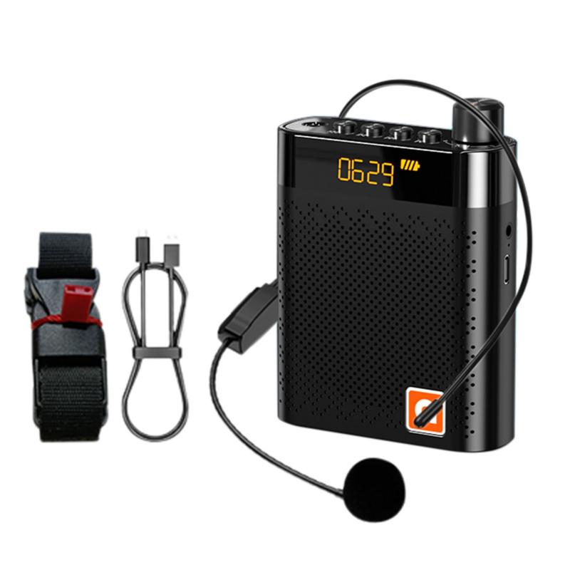 Loudspeaker Voice Amplifier Wireless Microphone Headset for Meeting Classroom Dual-Speaker Voice Amplifier
