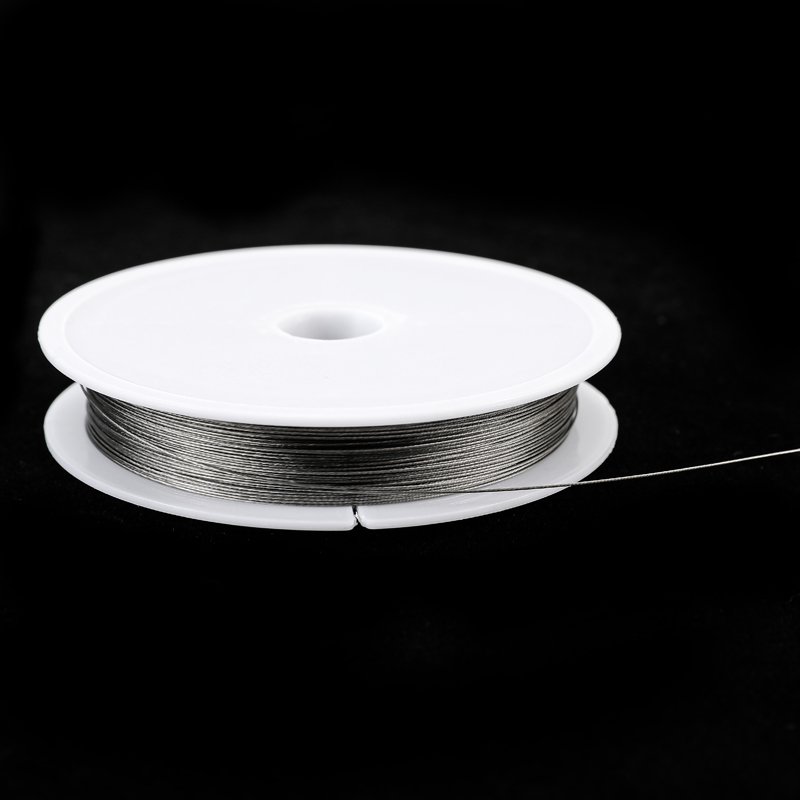1 rollo de cuerda de alambre de acero 0,3 0,35 0,38 0,45 0,5 0,6 0,7 0,8mm cables de acero inoxidable accesorios para hacer joyería DIY: 18 mm