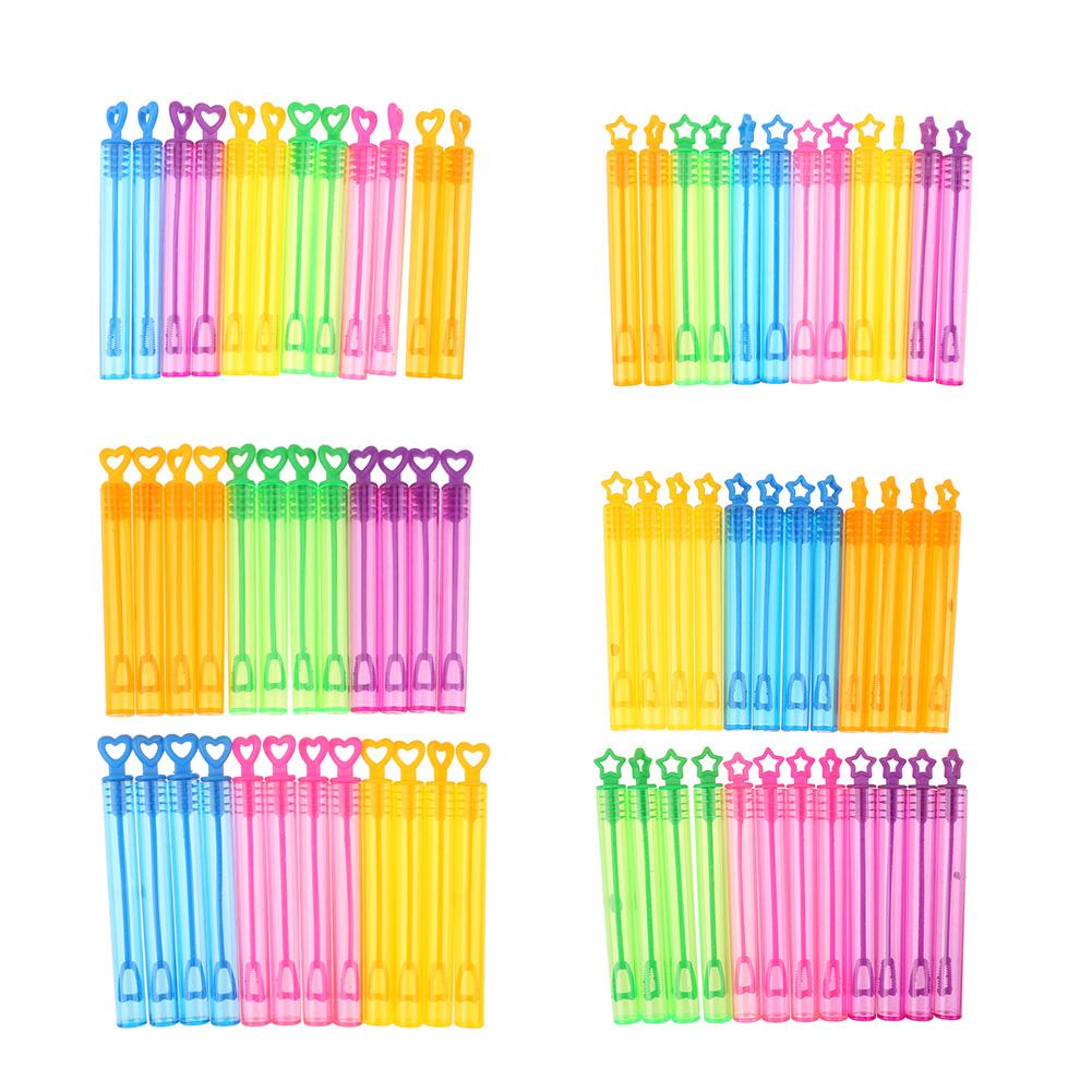 Tubo de ensayo con burbujas de agua para niños, botella vacía con burbujas de Color Love Stars, para decoración de fiestas, bodas y Navidad, 12/24 unidades