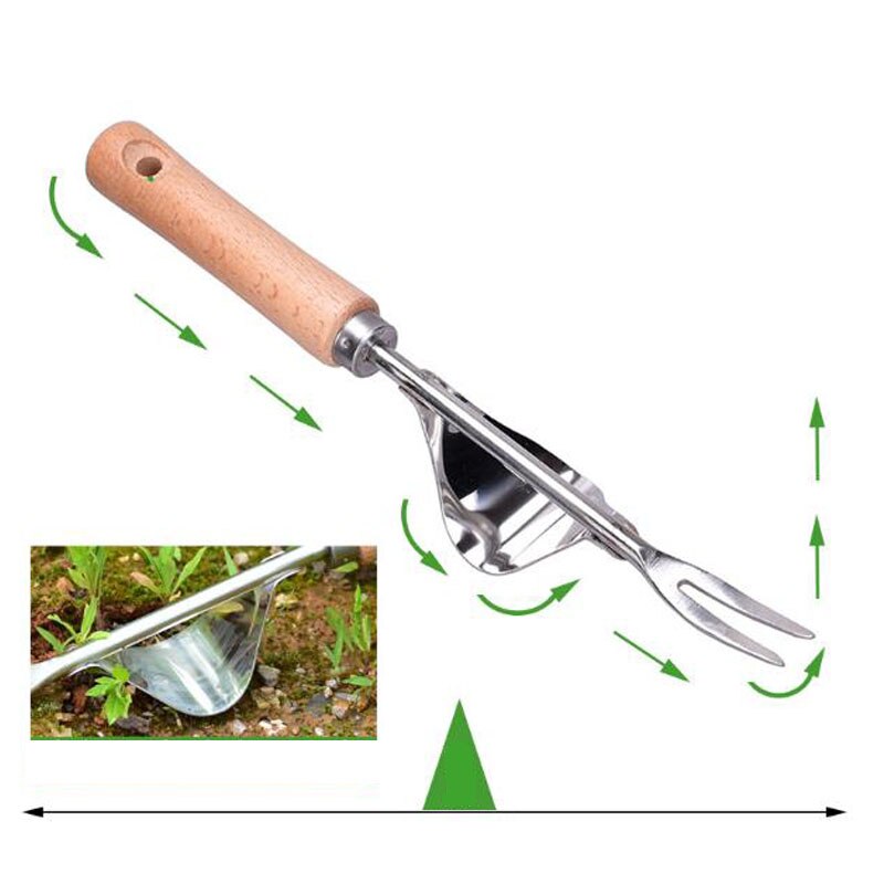 Ménage tirant les mauvaises herbes creuser Potherb Scarification brouillon manuel désherbage outils de jardin pelle tondeuse herbe