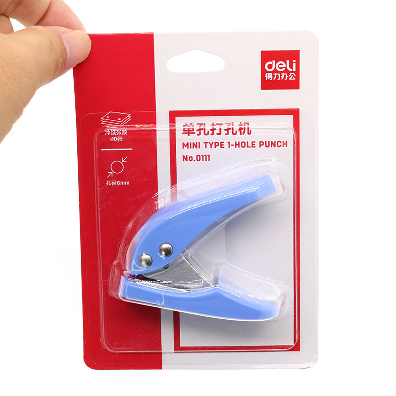 Cute Mini Single Hole Stapler Portable Small Puncher School Office Supplies Children Students Learning Stationery 1pc: blue