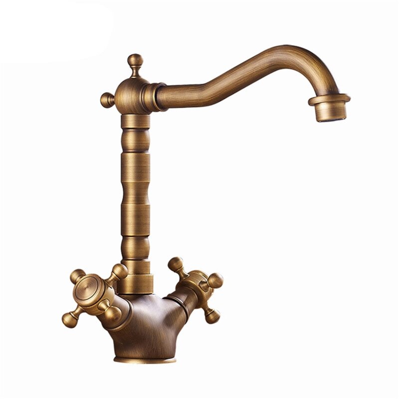 Antiek Messing Keukenkraan 360 Swivel Badkamer Basin Sink Mengkraan Kraan C6UC