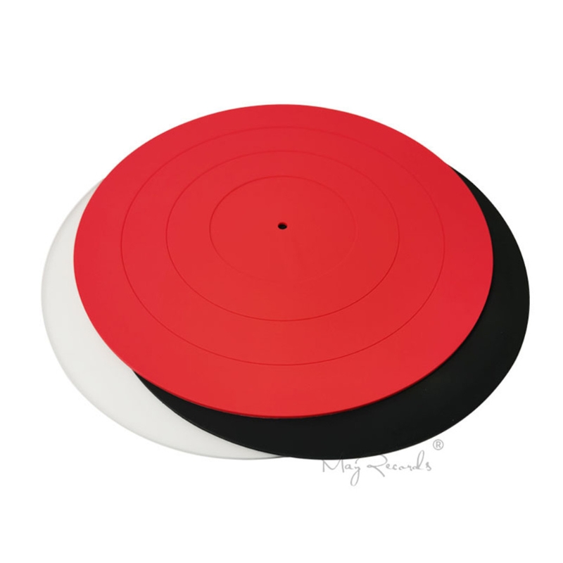Tappetino da 12 ''per giradischi elettrohome (gomma nera)-design in silicone resistente per giradischi in vinile