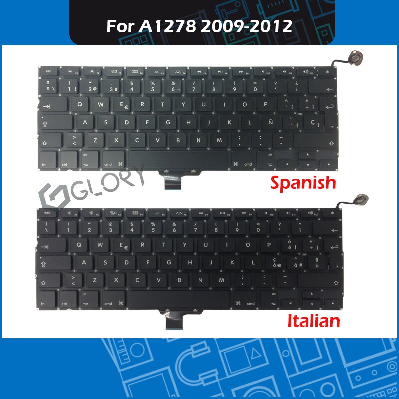 A1278 Spanje Spaans Italië Italiaanse Toetsenbord Voor Macbook Pro 13 "Unibody A1278 Sp Het Toetsenbord Vervanging