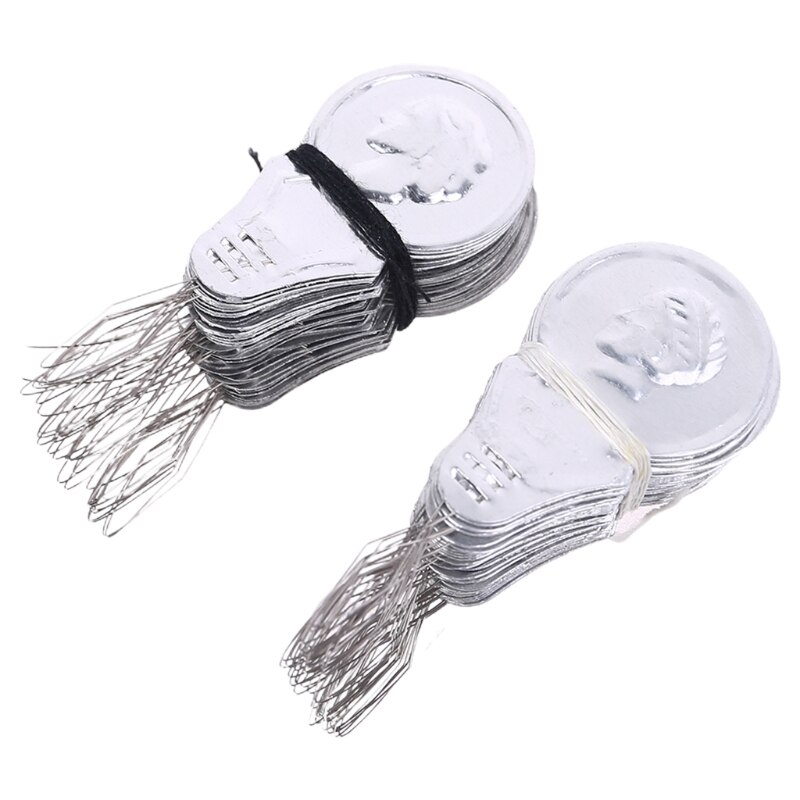 100Pcs Bow Wire Needle Threader Stitch Insertion Machine Hand Sewing Thread Tool
