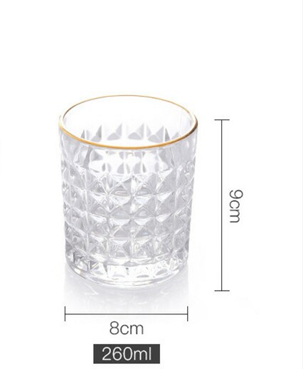 Høj kvalitet guld kant whisky glas krystal kop tazas garrafa vin vasos vidrio bardak verre copas champagne glas bryllup kopper: Blå