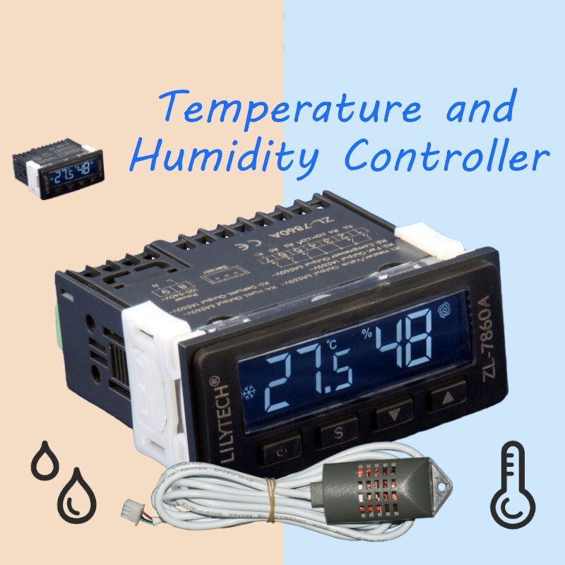 Lilytech ZL-7860A, Constante Temperatuur En Vochtigheid Controller, Hygrostaat Thermostaat, Vochtigheid Controller