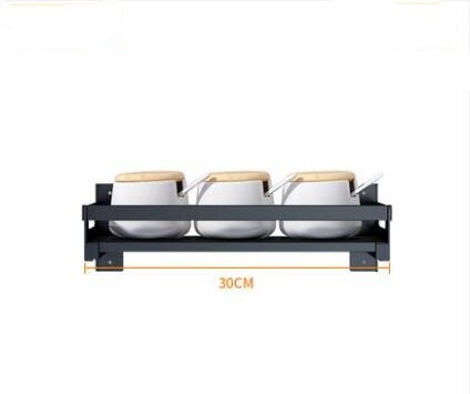 Keuken plank rack wall mounted Nail Gratis plank Opbergrek saus fles Spice Tool Houder voor keuken Kruiden Sooktops plank