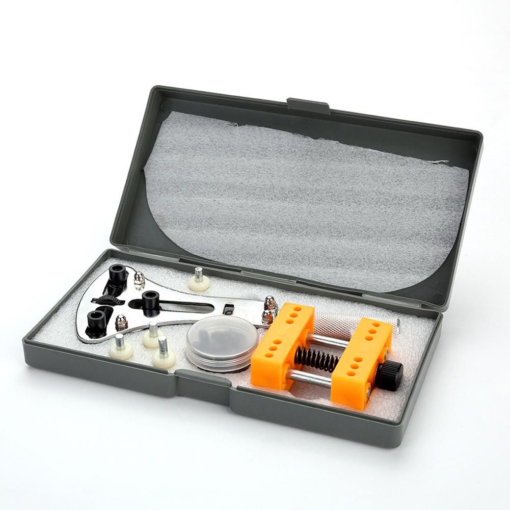 Ouvert Boîtier Montre Trousse D'outils Pour Remplacement Batterie Montre – Support De Montre, Ouvre-boitier, étau Nylon – Bleu, Métal/plastique