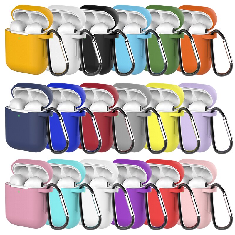 Krzemu skrzynka dla Apple Airpods 1/2 pokrywa ochronna słuchawka Case słuchawki przypadki ochronne dla Apple Airpods 2/1 okładka