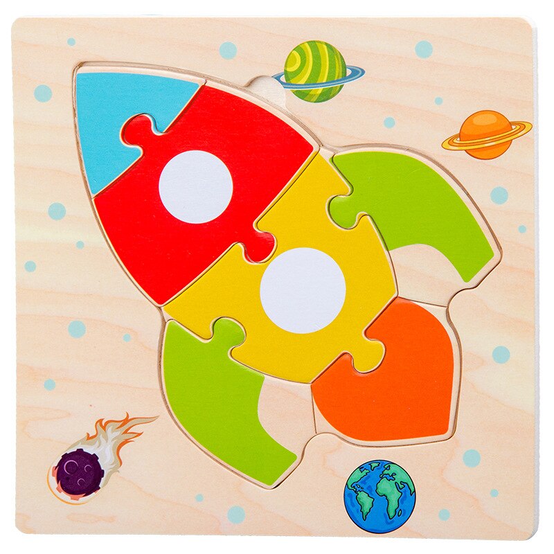 Houten Hand Grab Board Puzzel Speelgoed Dier Puzzels voor kinderen Cartoon Puzzel Leren Educatief Intelligentie Spel Speelgoed: G