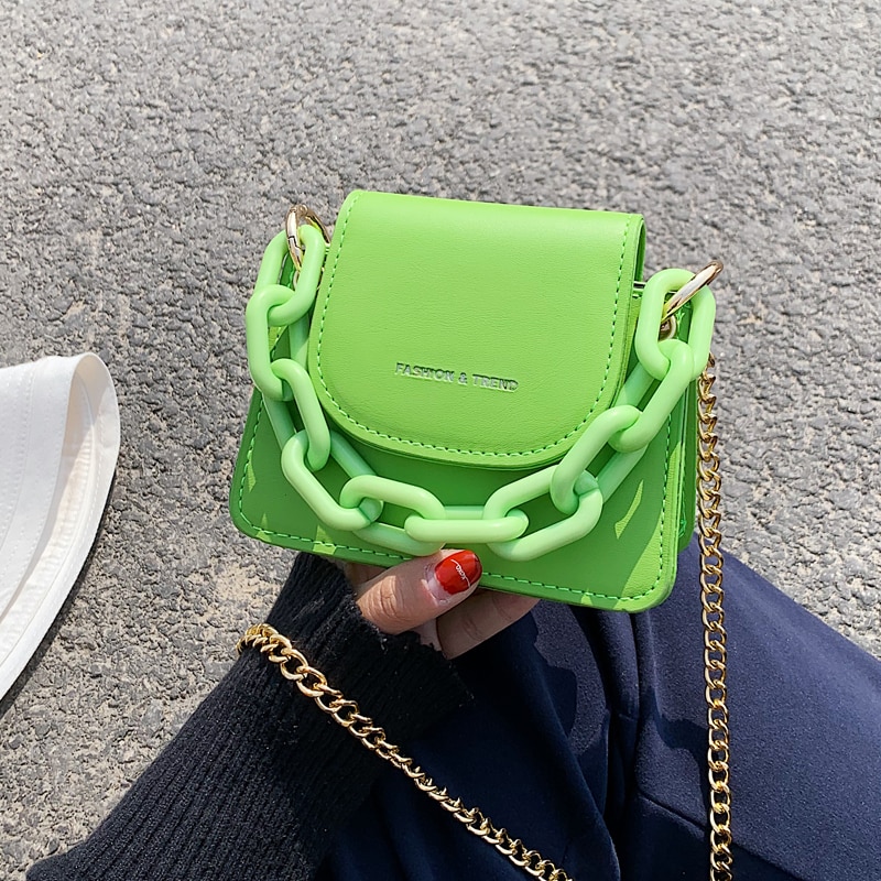 Merk acryl ketting handtassen mini crossbody tassen voor vrouwen schouder messenger bags dames kleine clutch dames portemonnee bolsa