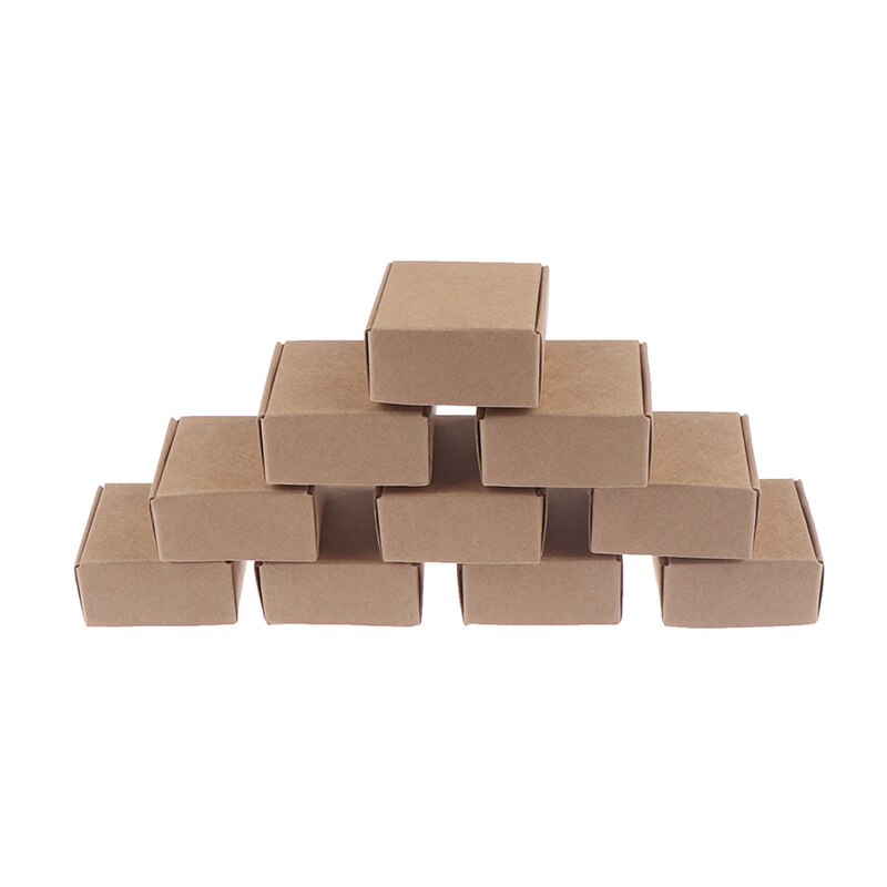 10pcs Dollhouse Mini Simulation Express Box Kraft Paper Box Model Accessories Toy