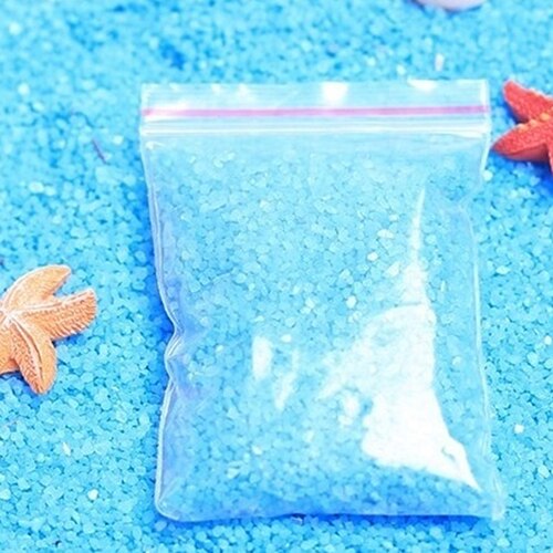 1 saco de areia azul para miniaturas jardim de fadas musgo terrário decoração artesanato bonsai fada jardim decoração acessórios resina moderna