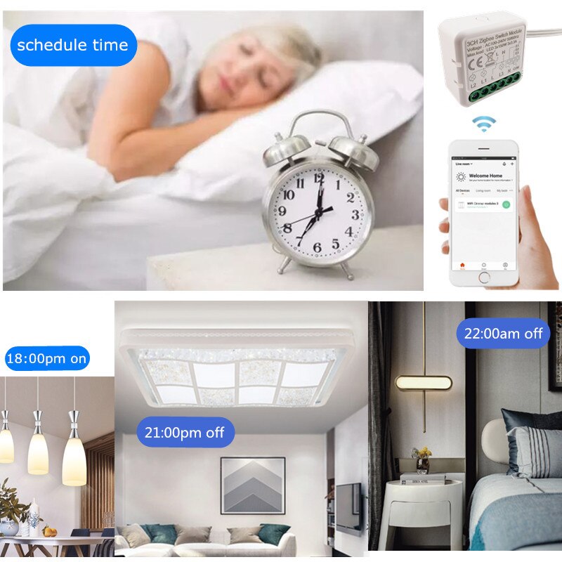 Tuya Zigbee Smart Switch Module 4 Gang/Way Lichtschakelaar Module Relais 110V-240V Draadloze Compatibel alexa Google Thuis