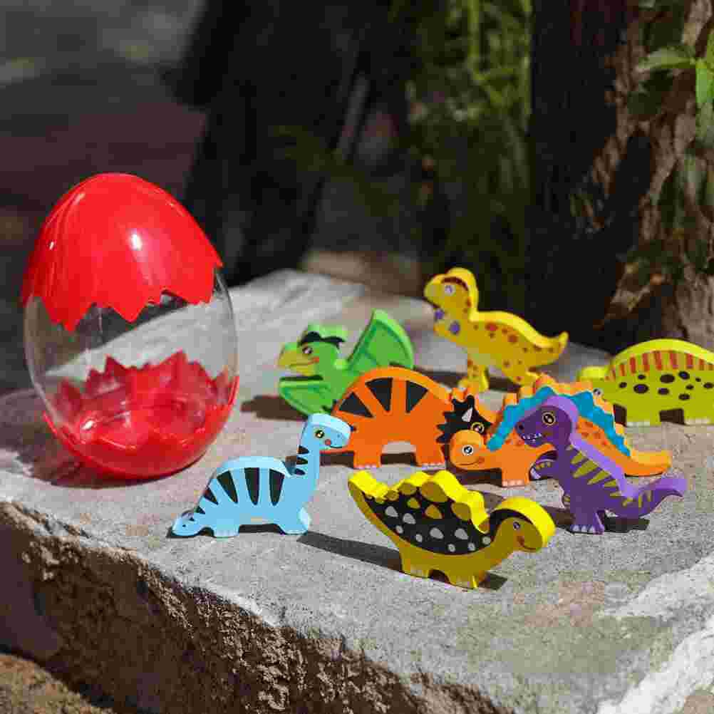 8pcs Wooden Funny Early Education Model Playthings for Kids Children Toddlers with 1pc Egg: Default Title