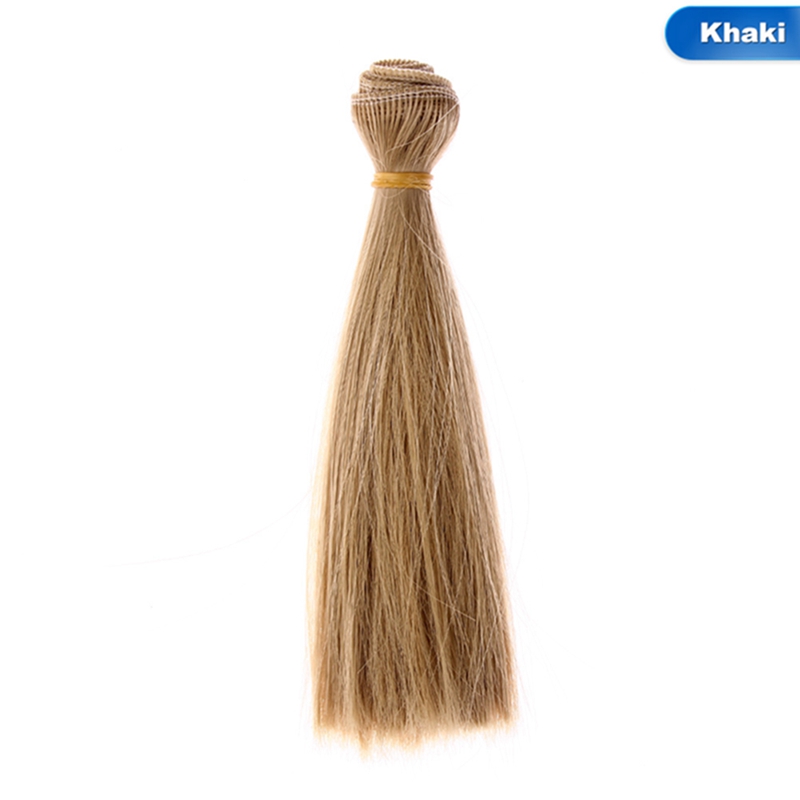 1pcs 15*100cm Doll Accessories Straight Synthetic Fiber Wig Hair For Doll Wigs High-temperature Wire: KK