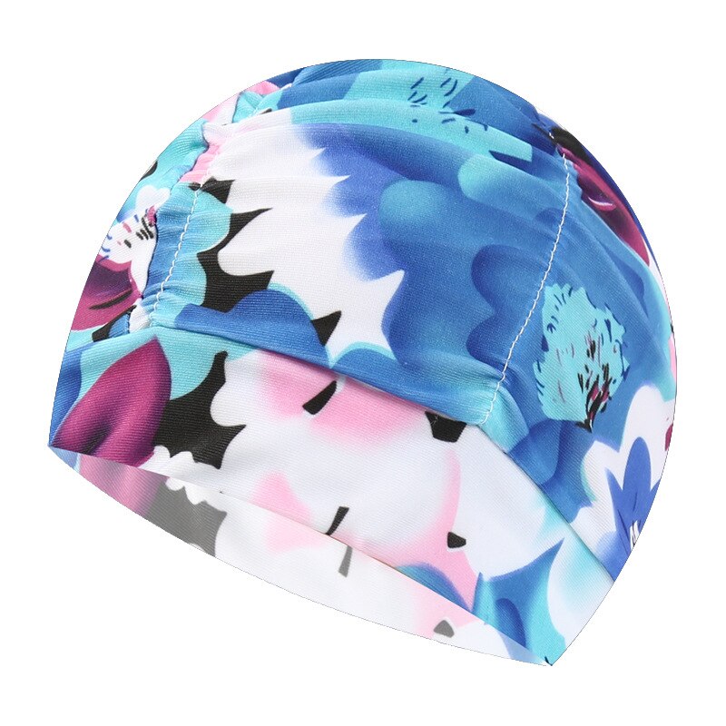 Czepek pływacki kobiety Unisex dziewczyny długie włosy czepek kąpielowy czepek Stretch Drape bezpłatny rozmiar basen kąpielowy Sport elastyczny Nylon Turban: L