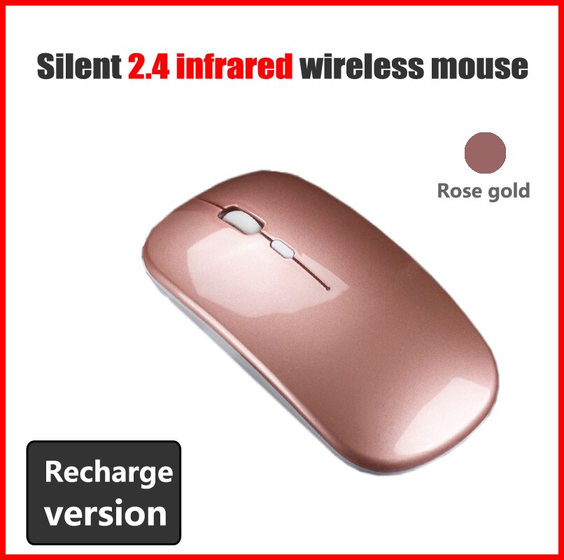 Wireless Silent Mouse LED Backlit Rechargeable USB Ergonomic Optical Gaming Desktop PC Laptop