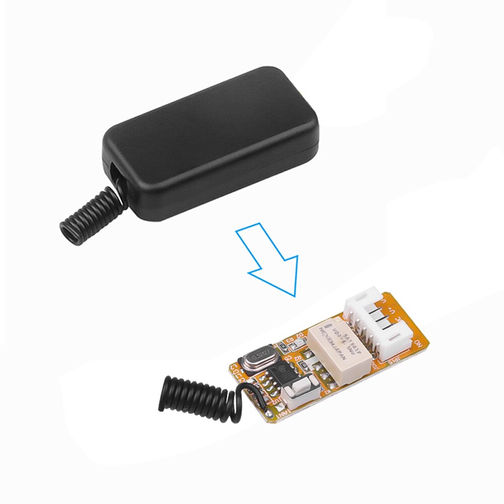 Kebidumei 433 mhz  dc 5v-12v 1ch mini relä trådlös rf fjärrkontroll switch led lamp controller med mottagare sändare