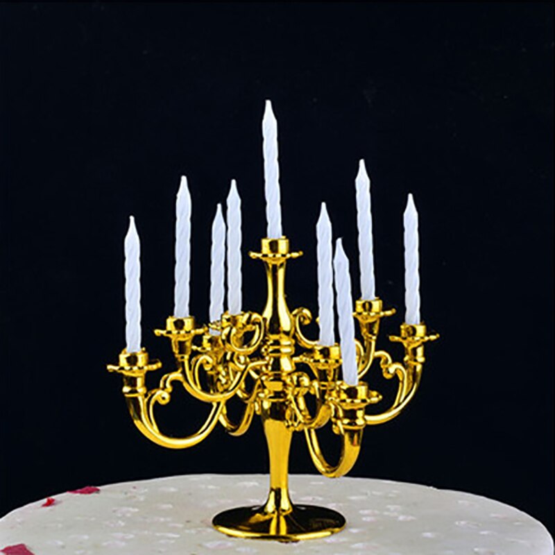 Candles and Candlestick Birthday Party Cake Candle Holders Toppers Decor: GD