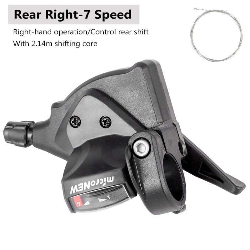 Bicycle Derailleur Front Rear Shift Lever 7/8/9/10/11Speed MTB Mountain Bike Shifter Bicycle Shifting Bicycle Parts microNEW: Rear-Right 7 Speed