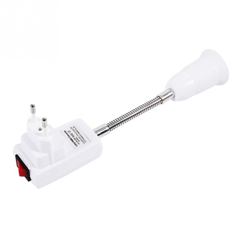 Portalámparas E27, Flexible, extensión y conversor de adaptador de enchufe de rosca + enchufe para UE/EE. UU./Reino Unido