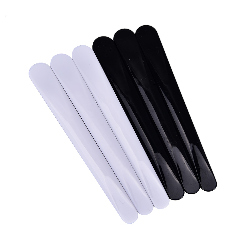 10Pcs Length 10.8CM Cosmetic Spatula Plastic DIY Facial Mask Mixing Spatulas Spoon Stick Plastic Makeup Tools White Black