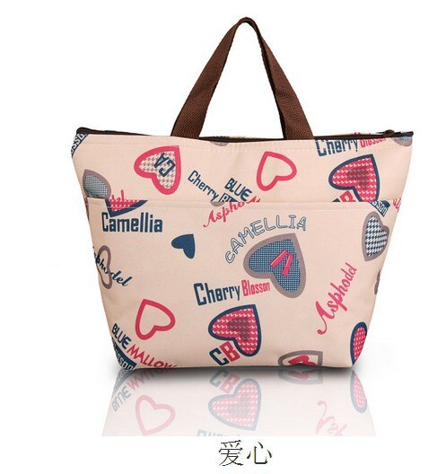 Kjølebag hold maten fersk termoposer matboks stor isolasjon og kaldpakke ispose piknikpose: Kjærlighetshjerte