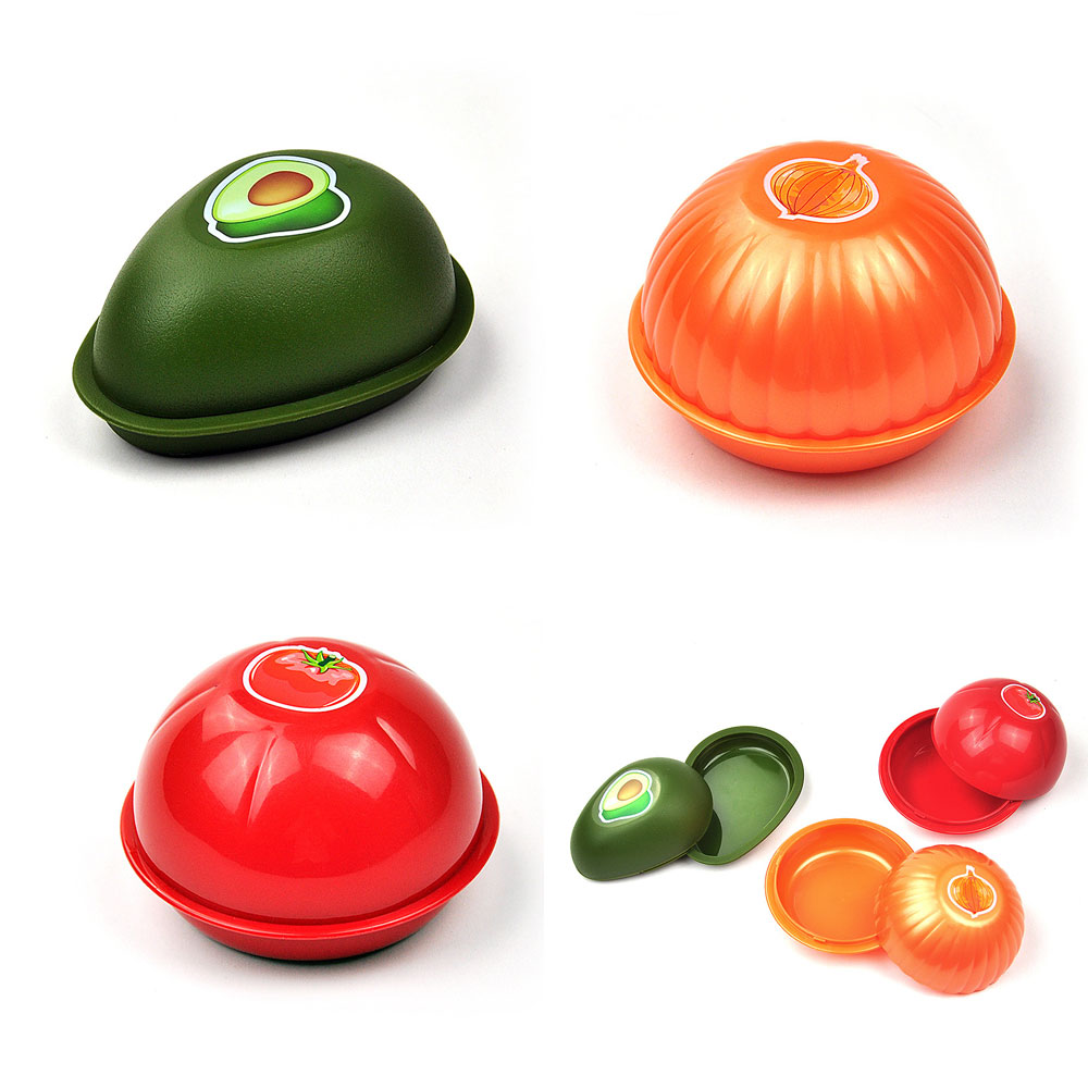 Fresh Storage Box Avocado Tomato Onion Plastic Vegetable Fruit Containers Kitchen Refrigerator Organizer Storage Box